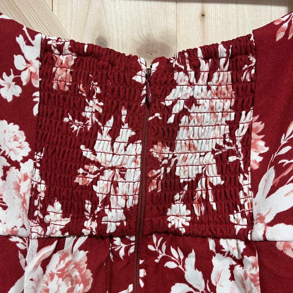 NWT Abercrombie & Fitch Off-the-Shoulder Floral Mini Dress, Size Medium. - Picture 6 of 10